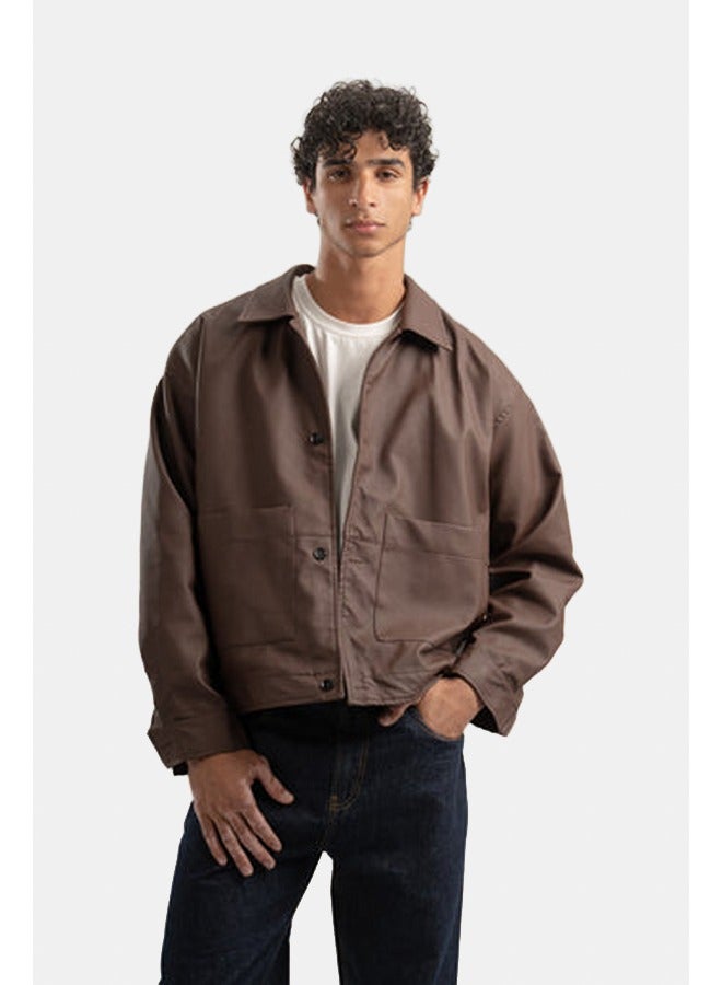 ASTK Cropped Leather Jacket - Image 3